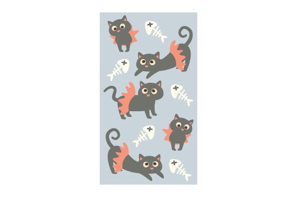 Cat Ballet Dancer with Tutu Pattern - Wallpaper