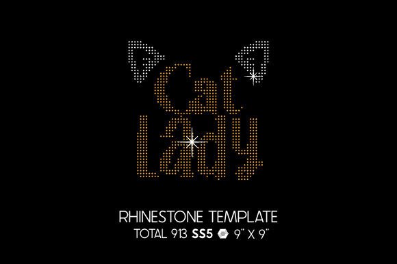 Cat Lady Rhinestone Template Review