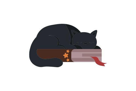 Cat Lying on a Spell Book Embroidery Design Review