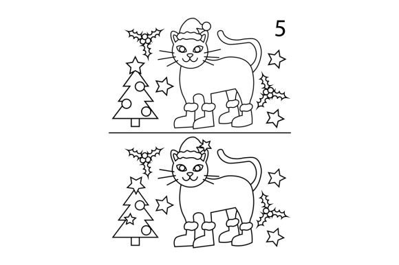 Christmas Cat Spot the Differences Embroidery Review