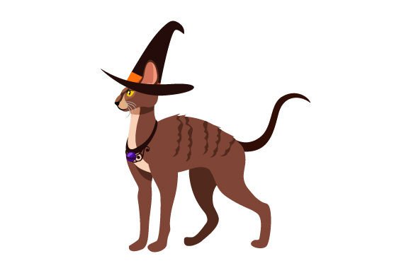 Cornish Rex Cat Halloween Embroidery Design