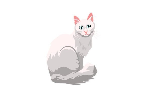 White Cat Sitting Embroidery Design Review